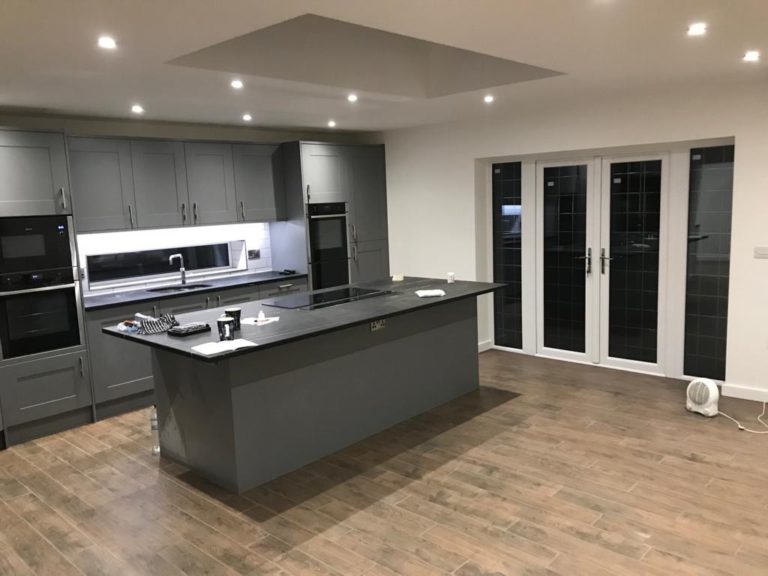 Side view of new kitchen