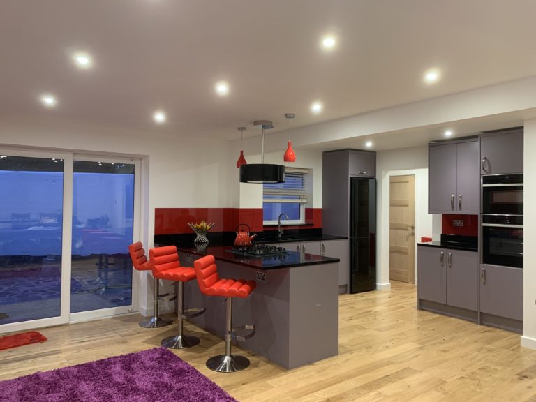 Open plan kitchen and living space